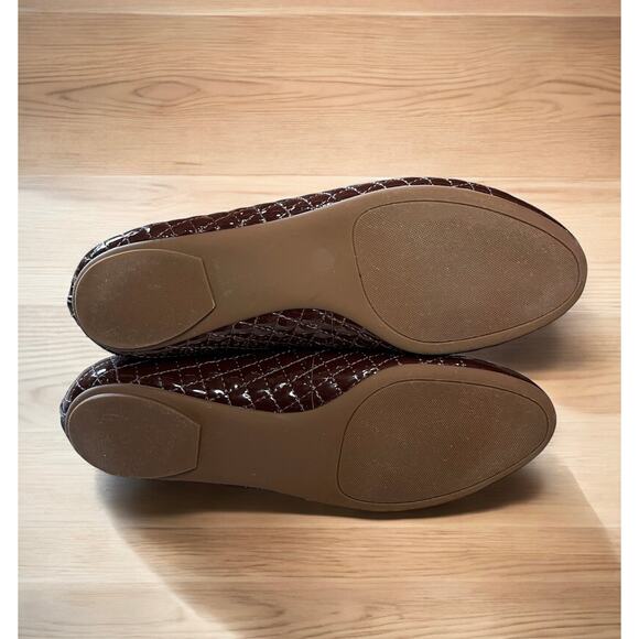 Tory Burch Quilted Patent Leather Kent Ballet Shoes Size 8.5M - Picture 4 of 7